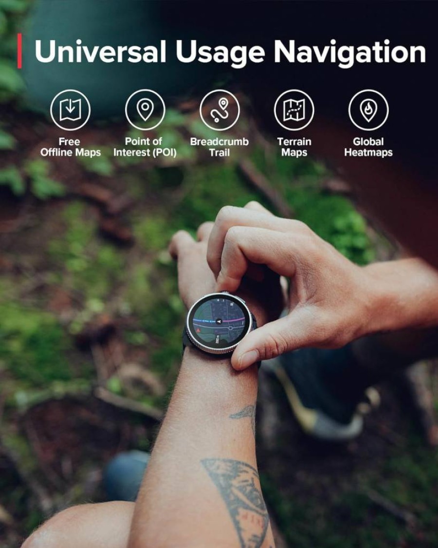 SUUNTO Race Titanium GPS Sports Watch with Heart Rate Monitor – Amethyst Edition & Bone Conduction Headphones in Red