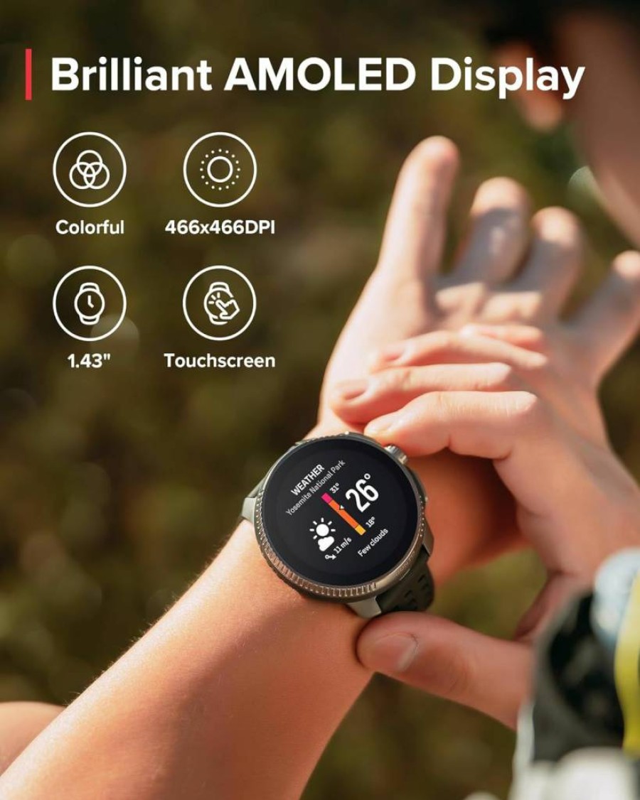 SUUNTO Race Titanium GPS Sports Watch with Amethyst Bezel & Sonic Bone Conduction Headphones - Black