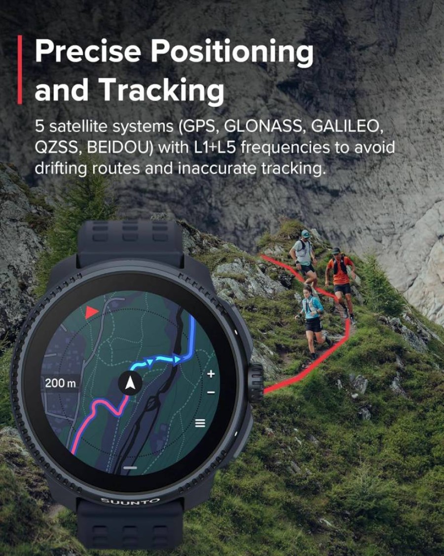 SUUNTO Race GPS Sports Watch with Stainless Steel Case and Bone Conduction Headphones - Midnight & Lime Color