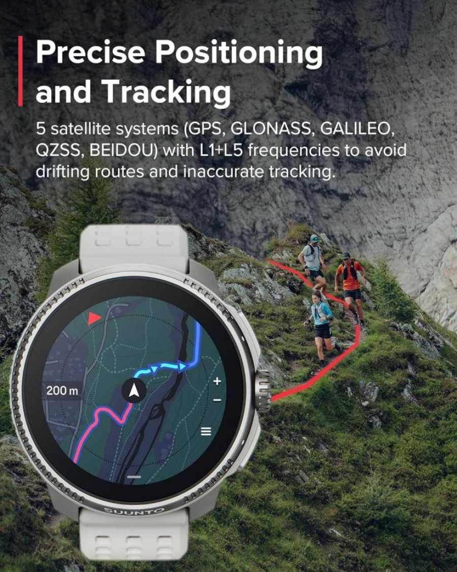 SUUNTO Race Stainless Steel GPS Sports Watch with Bone Conduction Headphone - Birch & Black Edition