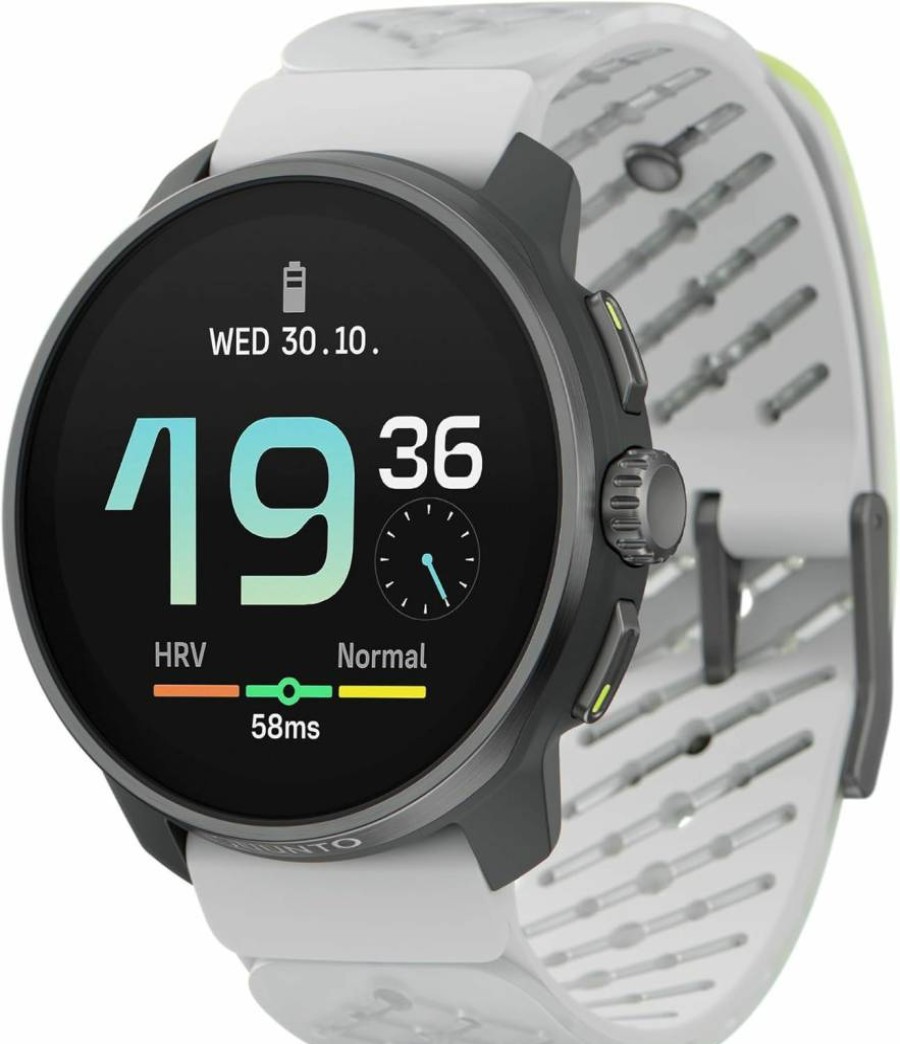 SUUNTO Race GPS Sports Watch - 1.43" AMOLED Touchscreen, 26-Day Battery, Dual-GNSS, 32GB Offline Maps, Lightweight Titanium Charcoal Design for Running & Health Tracking