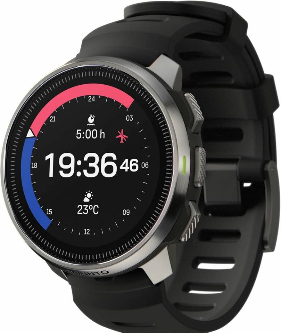 SUUNTO Amoled Dive Computer GPS Watch - Multisport Training, Underwater Route Tracking, Wireless Tank Pressure Monitor, Dualband GNSS, Offline Maps, 26-Day Battery, All Black