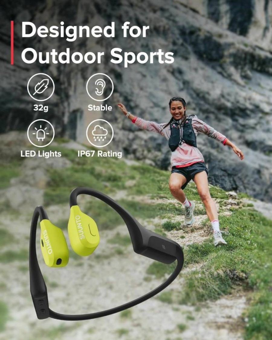 SUUNTO Race Stainless Steel GPS Sports Watch with Bone Conduction Headphones - Birch & Lime Edition