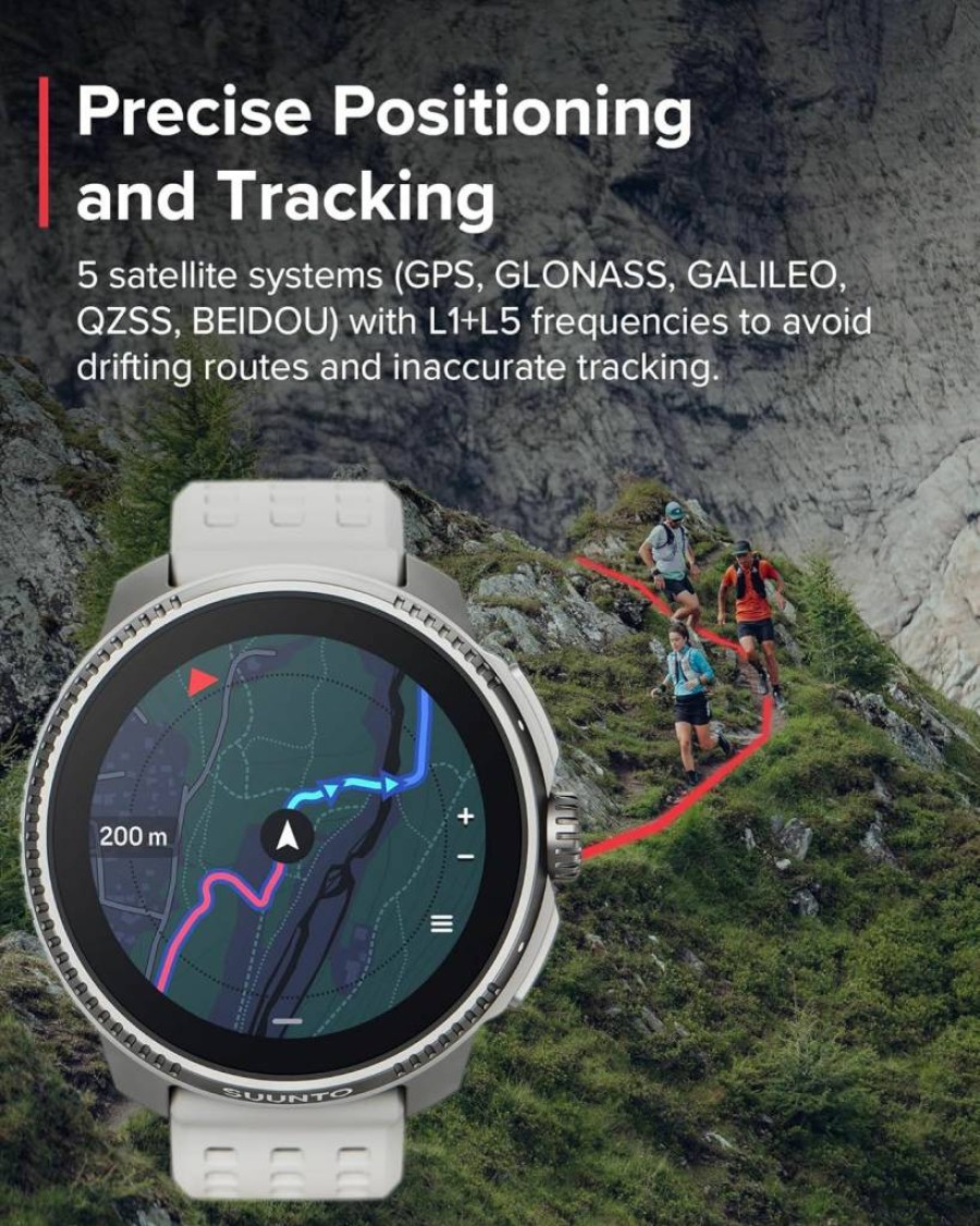 SUUNTO Race Stainless Steel GPS Sports Watch with Bone Conduction Headphone - Birch & Black