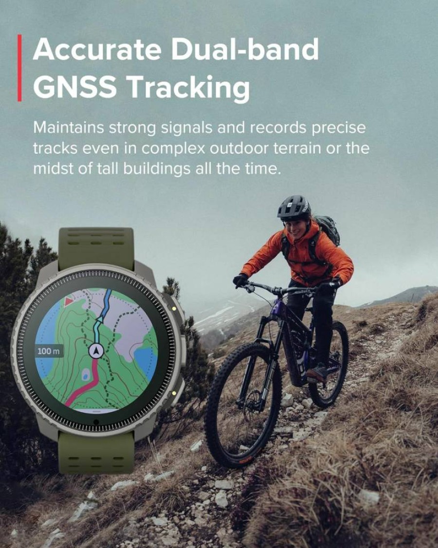 SUUNTO Vertical Solar GPS Watch - Premium Multisport Smartwatch with 60-Day Battery, 1.4" Touchscreen, Heart Rate & Sleep Monitor, Dual-GNSS Navigation, Offline Maps, Titanium Sand Finish